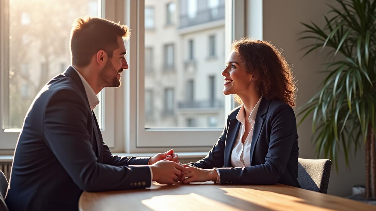 Chasseur de têtes Aurore RH en entretien informel à Paris