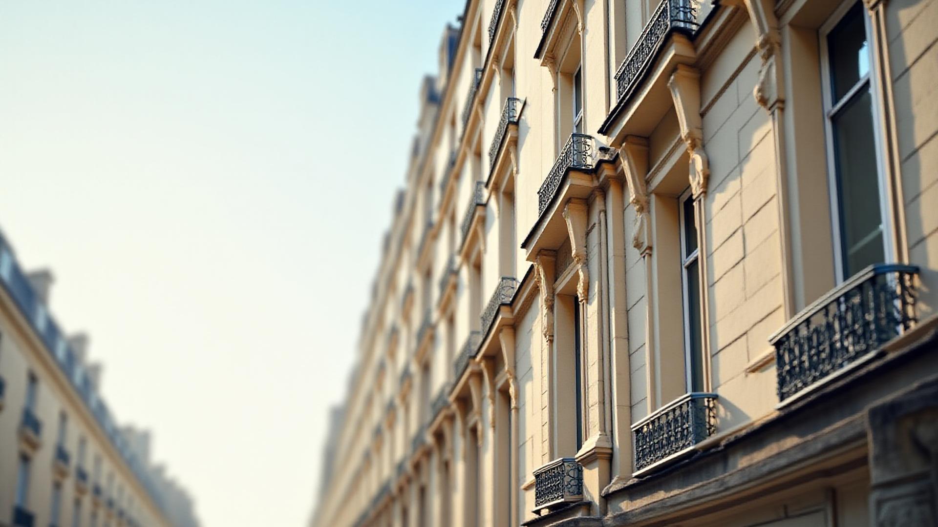 Bureau moderne à Paris avec vue sur Haussmann