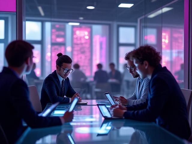 Réunion de travail stratégique pour une Fintech parisienne